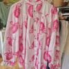 Paisley Print Embroidered Grandad Collar Cotton Shirt