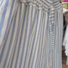 Blue & White Striped Wide-Leg Trousers