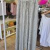 Khaki Striped Wide Leg Trousers