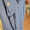 Denim Look Button-Down Shirt Dress