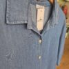 Denim Look Button-Down Shirt Dress