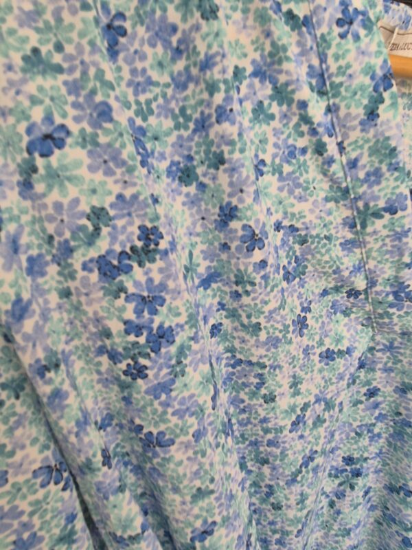 Blue Floral Tie-Waist Mini Dress
