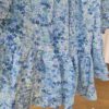 Blue Floral Tie-Waist Mini Dress