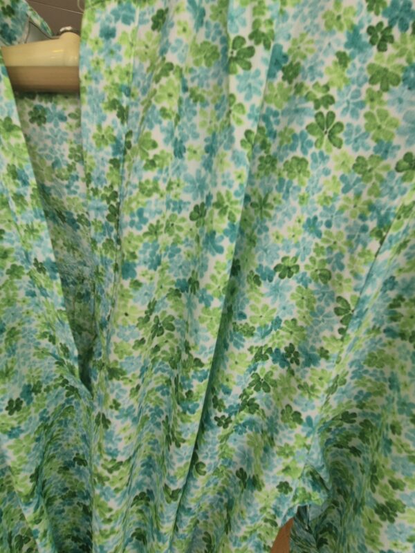 Green Floral Tie-Waist Mini Dress