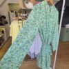 Green Floral Tie-Waist Mini Dress