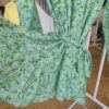 Green Floral Tie-Waist Mini Dress