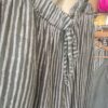 Khaki Striped Cotton Trousers