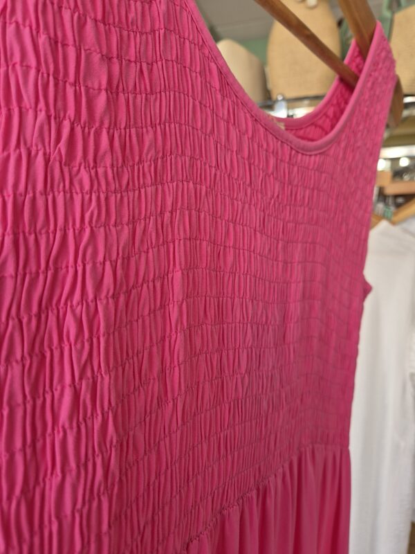 Pink Tiered Midi Dress