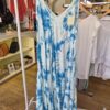 Blue Tie Dye Print Midi Dress