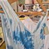 Blue Tie Dye Print Midi Dress