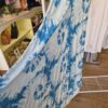 Blue Tie Dye Print Midi Dress
