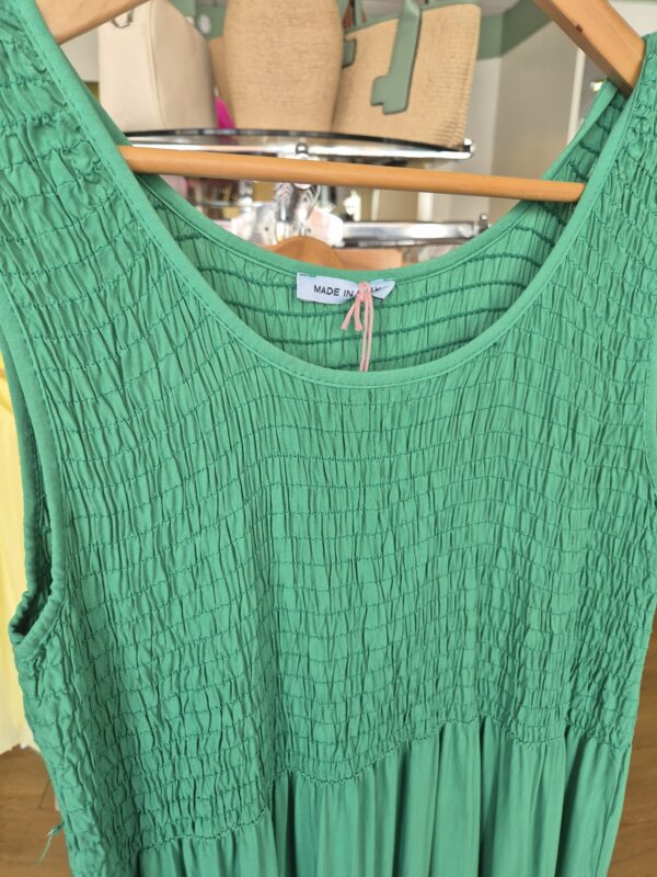 Green Tiered Midi Dress