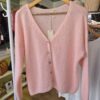 Light Pink Mohair Blend Cardigan