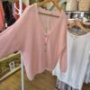 Light Pink Mohair Blend Cardigan