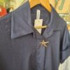 Navy Star Button Shirt Dress