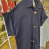 Navy Star Button Shirt Dress