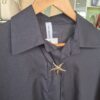 Navy Star Button Shirt Dress