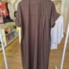 Brown Star Buttons Shirt Dress