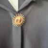 Gold Button Jersey Short Sleeve Shirt Navy