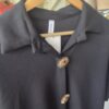 Gold Button Jersey Short Sleeve Shirt Navy