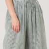 Khaki Striped Cotton Trousers