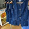 Denim Stretch Tailored Button-Front Waistcoat