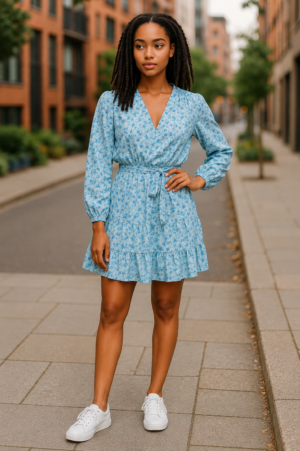 2025/07/1000437600.png Blue Floral Tie-Waist Mini Dress