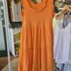 Bright Orange Tiered Summer Dress