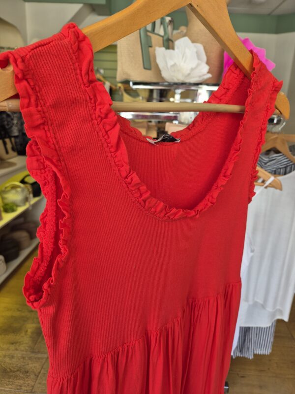 Red Tiered Summer Dress