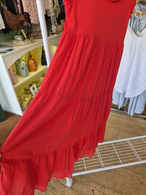 Red Tiered Summer Dress