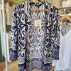 Navy & White Patterned Kimono