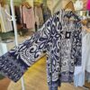 Navy & White Patterned Kimono