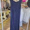 Navy Smock Tiered Midi Dress