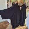 Black Tie Front V-Neck Top