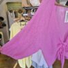 Pink Tie Front Cropped Cardigan