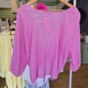 Pink Tie Front Cropped Cardigan