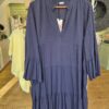 Navy Tiered Flared Sleeve Dress