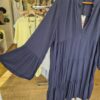 Navy Tiered Flared Sleeve Dress