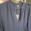Navy Tiered Flared Sleeve Dress