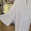 Cream Tiered Flared Sleeve Dress