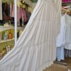 Cream Tiered Flared Sleeve Dress
