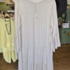 Cream Tiered Flared Sleeve Dress