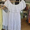 White Broderie Bardot Dress