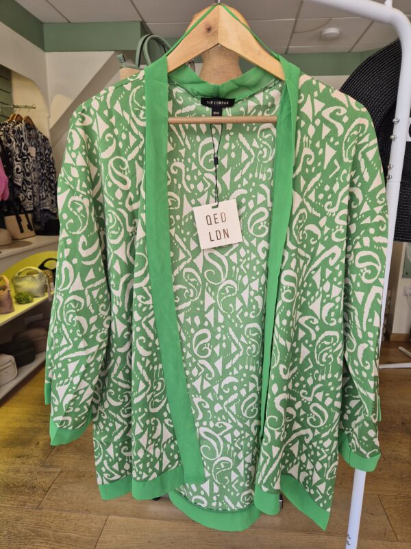 Green Patterned Kimono Jacket