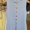 Sky Blue Gold Buttoned Waistcoat