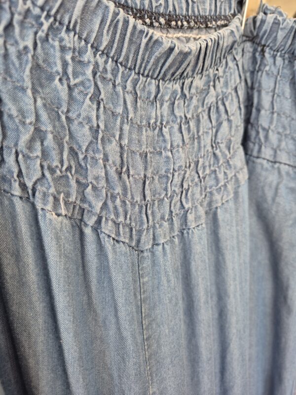 Soft Feel Denim Look Palazzo Trousers