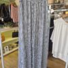 Navy Striped Wide-Leg Trousers