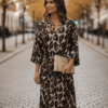Leopard Print Midi Dress