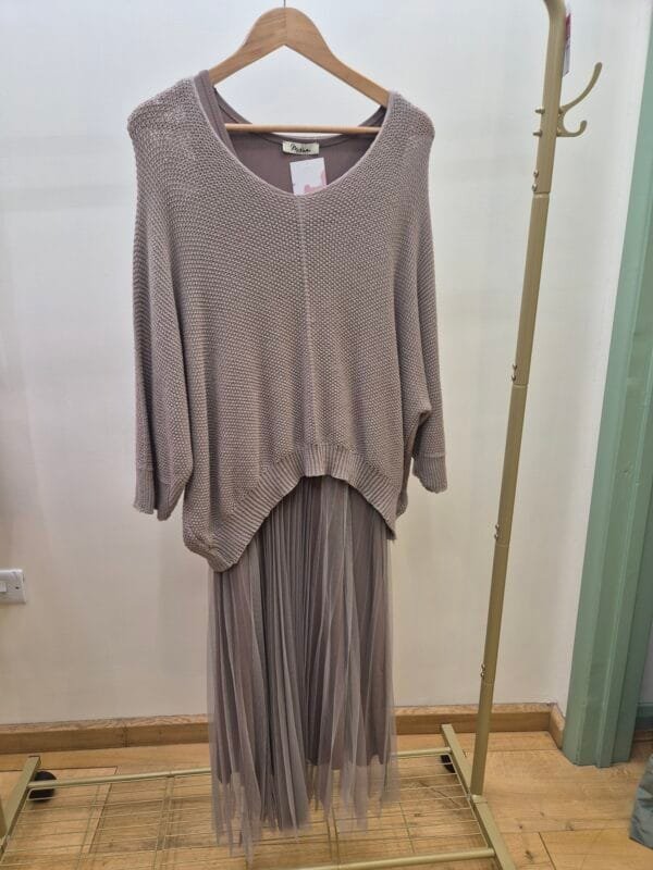 2026/01/1000388074-scaled.jpg Tulle Dress & Texture Batwing Jumper Set In Mocha