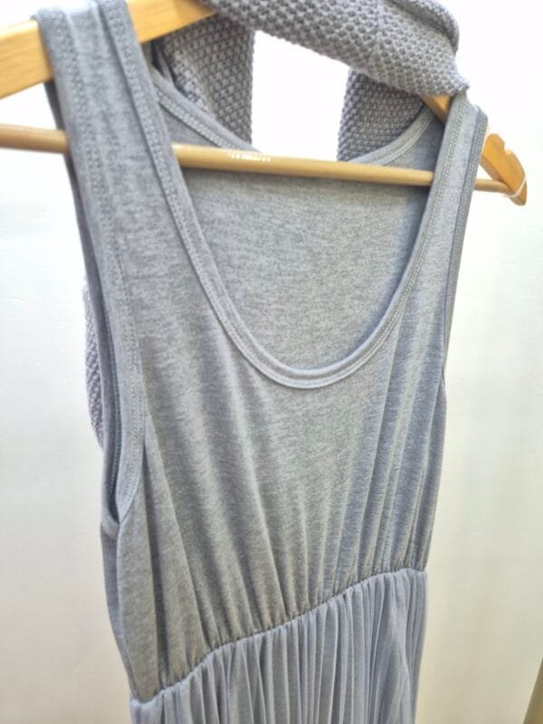 Tulle Dress & Texture Batwing Jumper Set In Grey